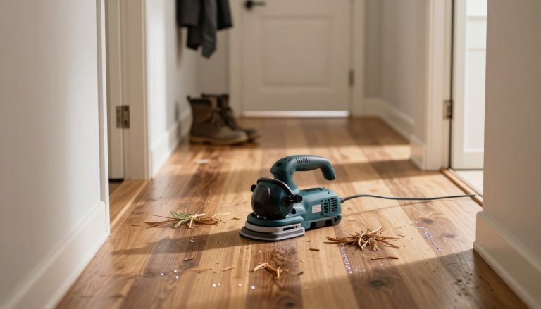 sanding hardwood floors after new year traffic,