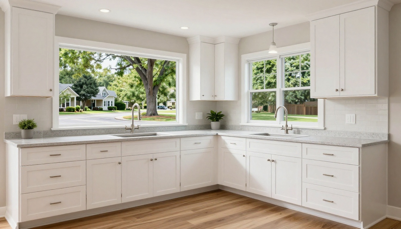Remodeled kitchen in a Cumming, GA home with updated cabinets and counters Remodeled kitchen in a Cumming, GA home with updated cabinets and counters