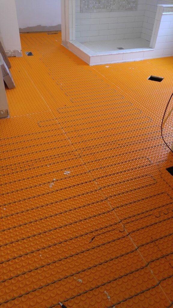 Tile floor heater
