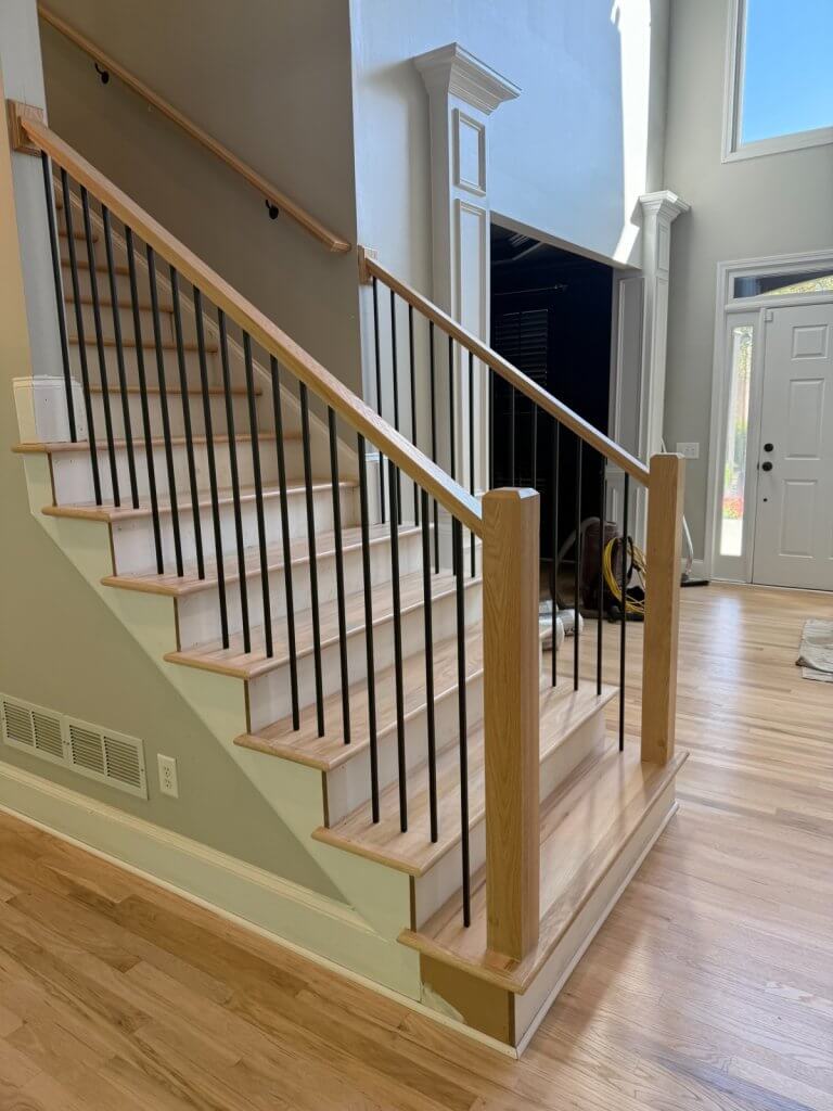 Hardwood floor installation and stair renovation Cumming