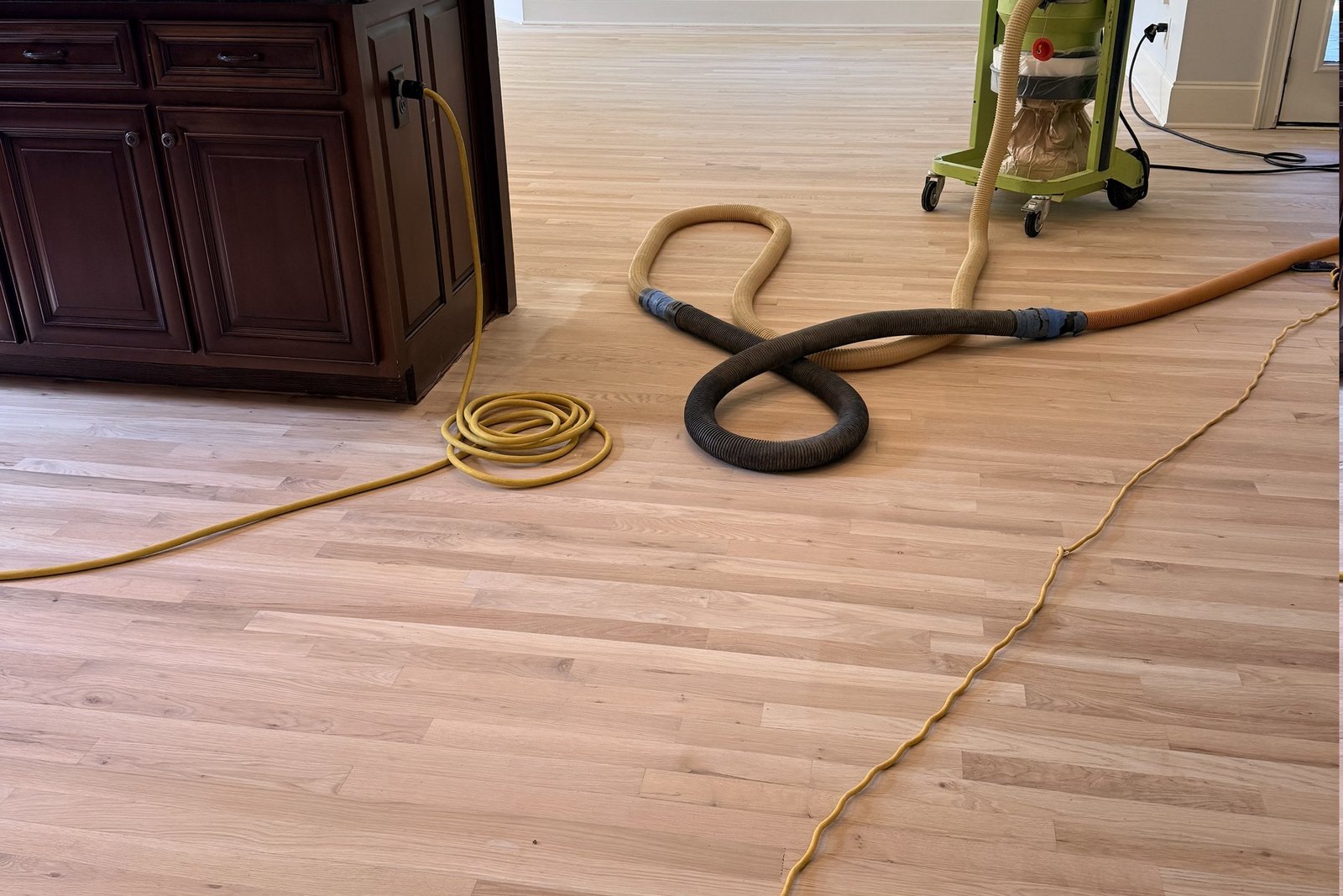 Freshly sanded hardwood floor in a Cumming, GA home before the finish coats go on Freshly sanded hardwood floor in a Cumming, GA home before the finish coats go on