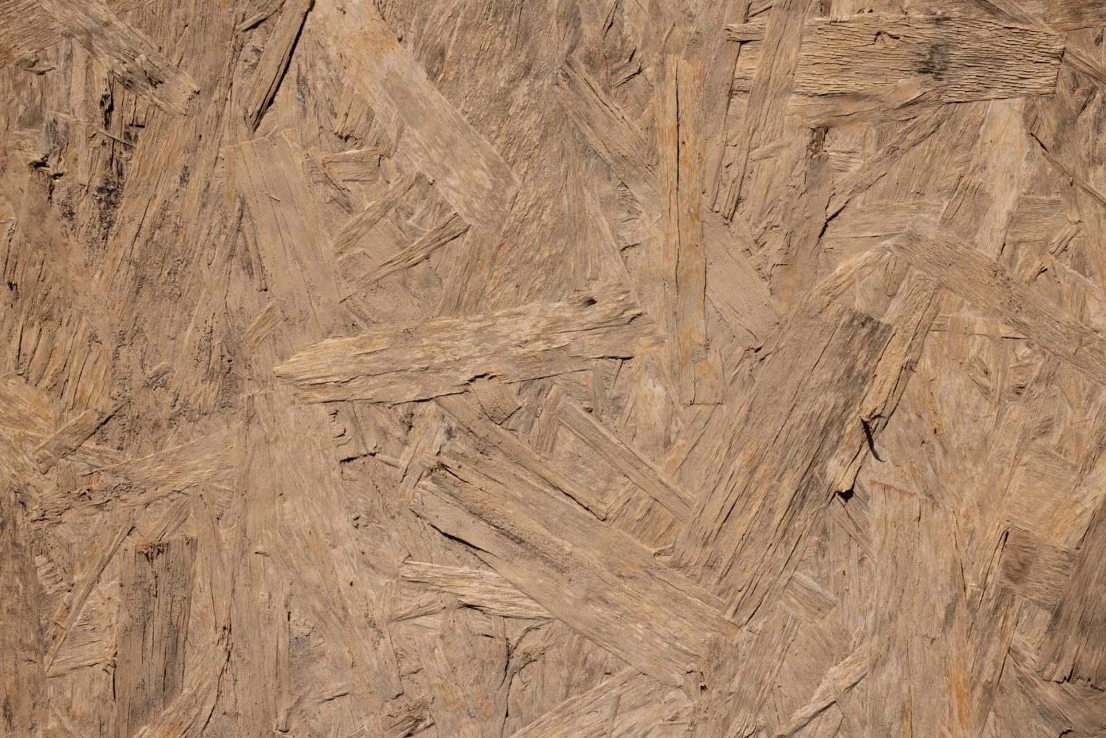 Close-up of rough OSB surface