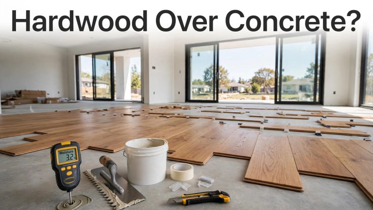 hardwood flooring over concrete